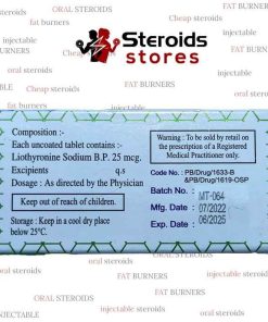 T-3 (Liothyronine Sodium) 25mcg – Boost Metabolism & Fat Loss