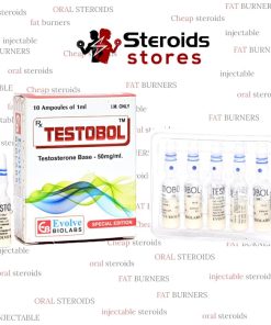 Testosterone Base 50mg/ml ampoule for hormone replacement therapy and muscle enhancement